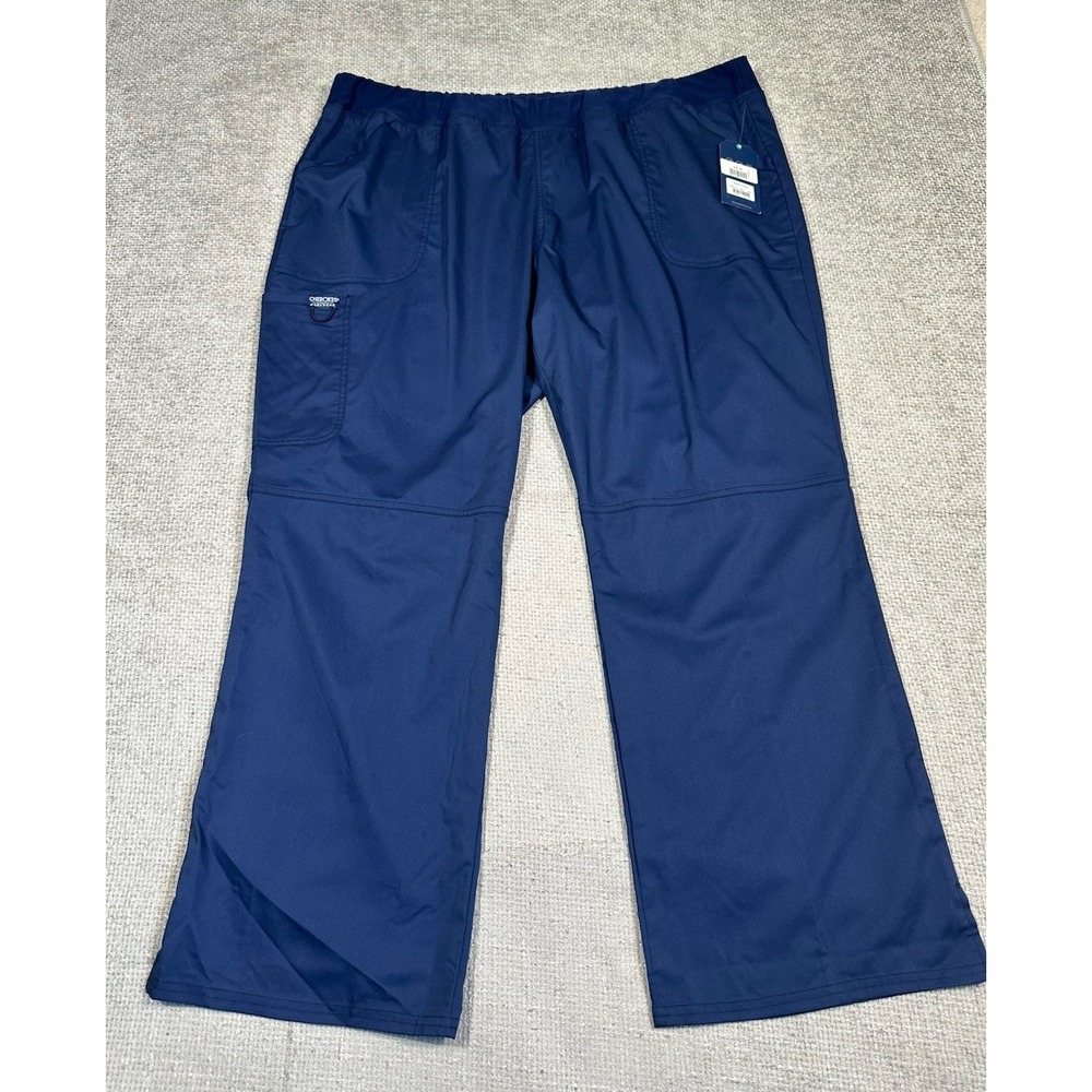 Cherokee Workwear Revolution Scrub Pants Womens 3XL Blue Modern Classic WW110